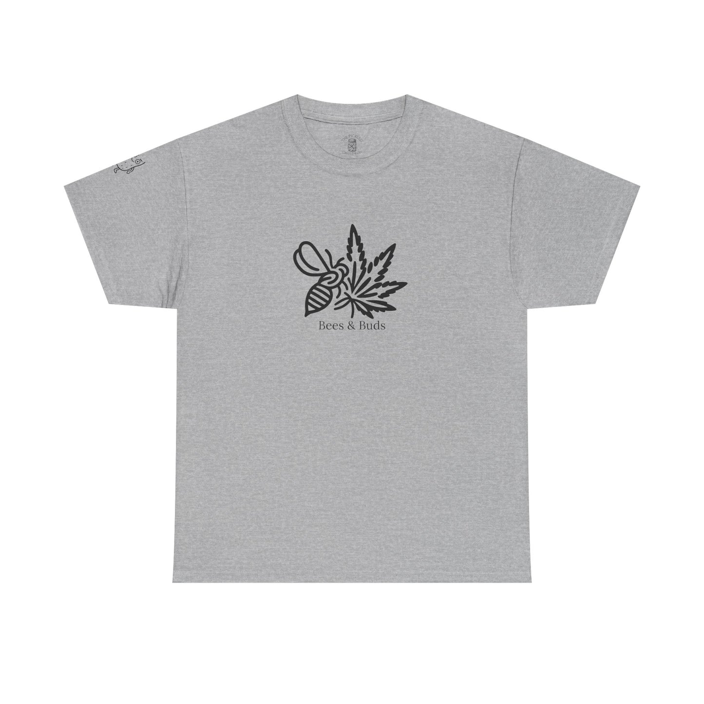 Bees & Buds Unisex Heavy Cotton Tee – Black DesignBees & Buds