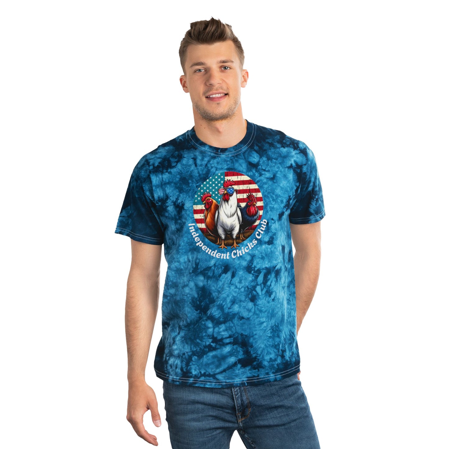 Tie-Dye "Independent Chicks Club” Tee
