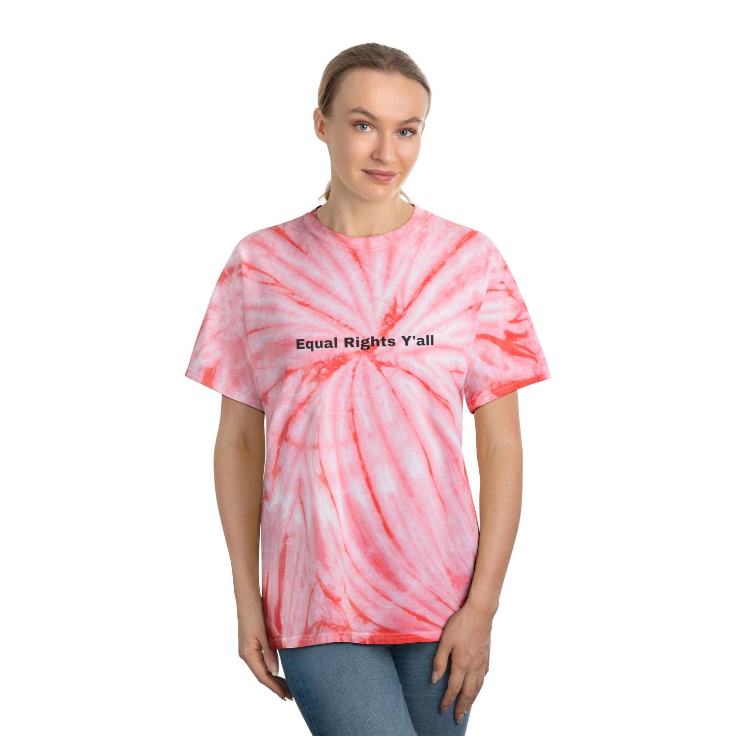 Tie-Dye Unisex T-Shirt with Alternative Redneck Logo and Equal Rights Y'all