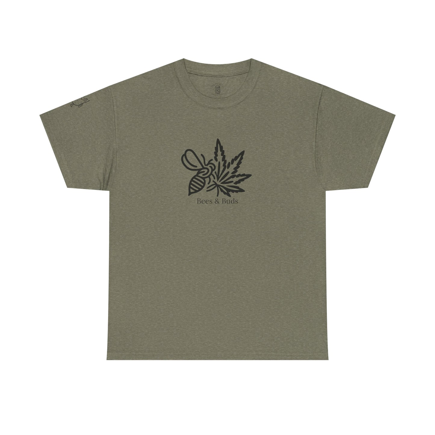 Bees & Buds Unisex Heavy Cotton Tee – Black DesignBees & Buds
