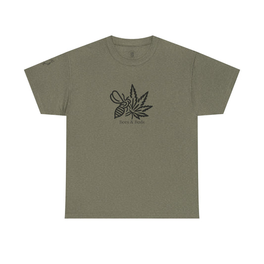 Bees & Buds Unisex Heavy Cotton Tee – Black DesignBees & Buds