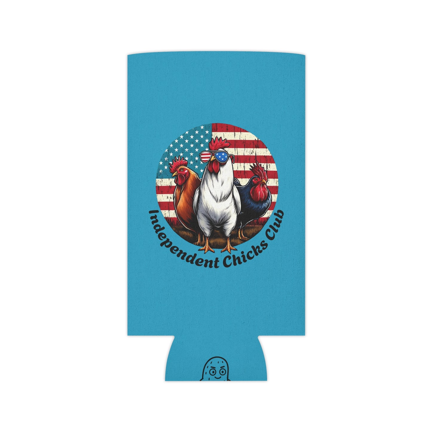 Independent Chicks Club Can Cooler – Funny Chicken Drink Sleeve (Regular & Slim