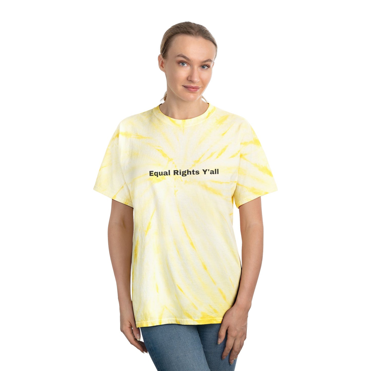 Tie-Dye Unisex T-Shirt with Alternative Redneck Logo and Equal Rights Y'all