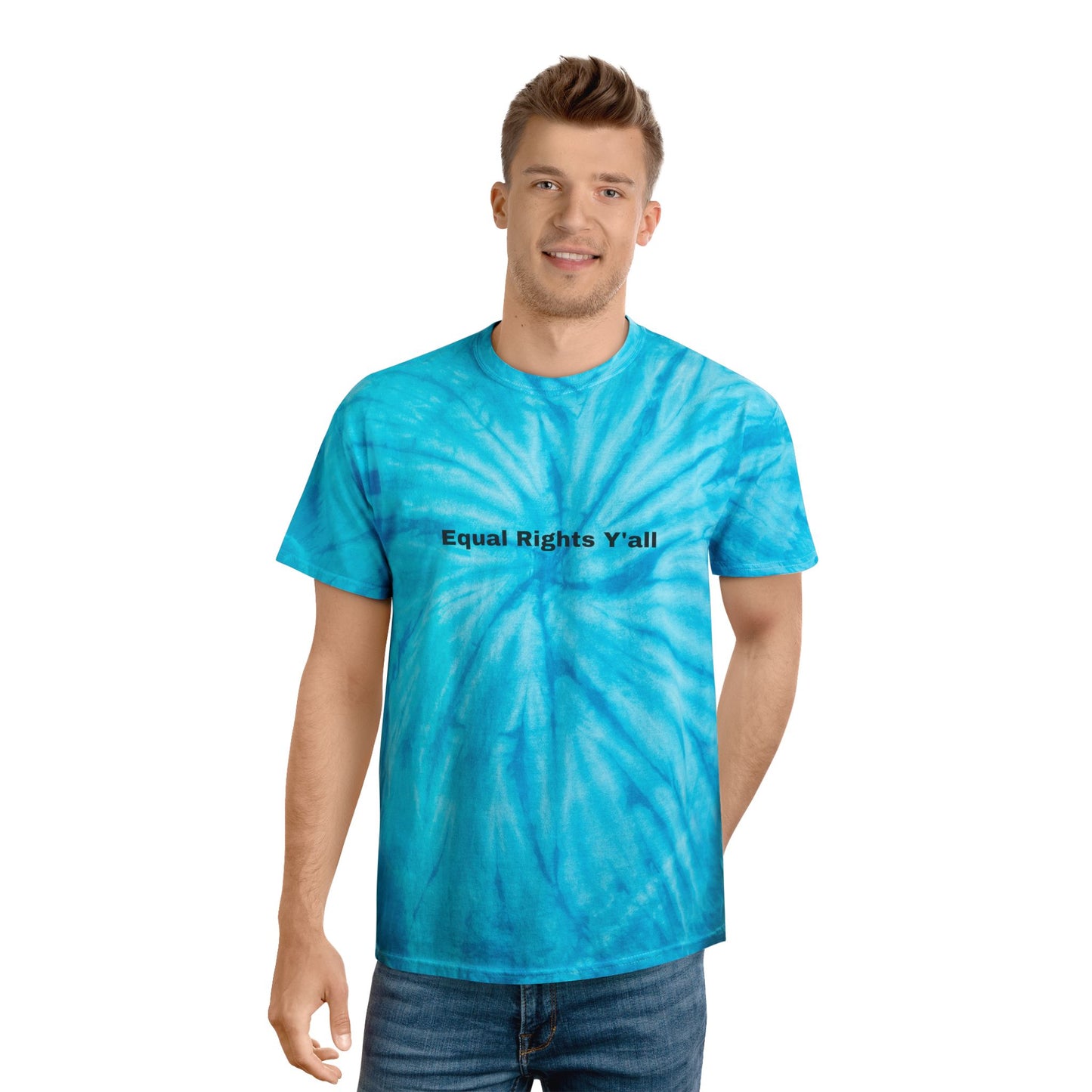 Tie-Dye Unisex T-Shirt with Alternative Redneck Logo and Equal Rights Y'all