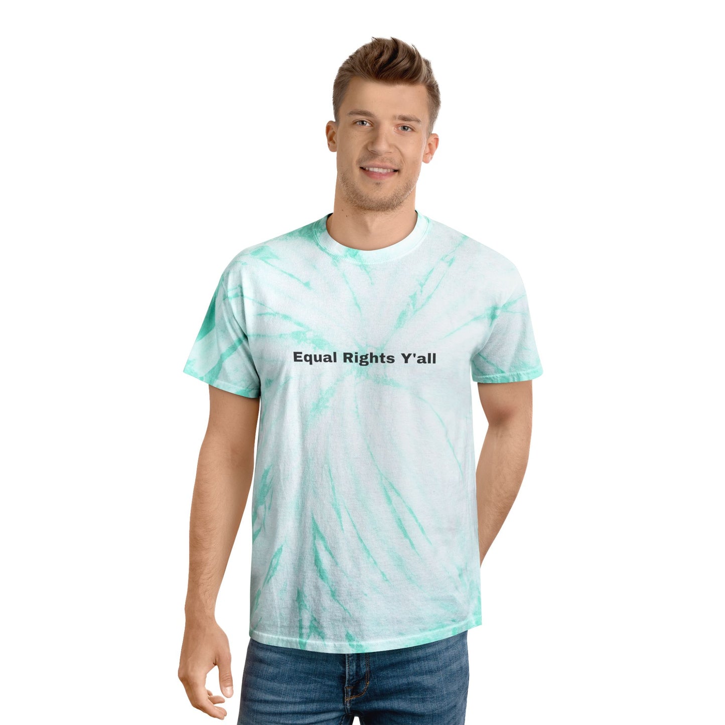 Tie-Dye Unisex T-Shirt with Alternative Redneck Logo and Equal Rights Y'all