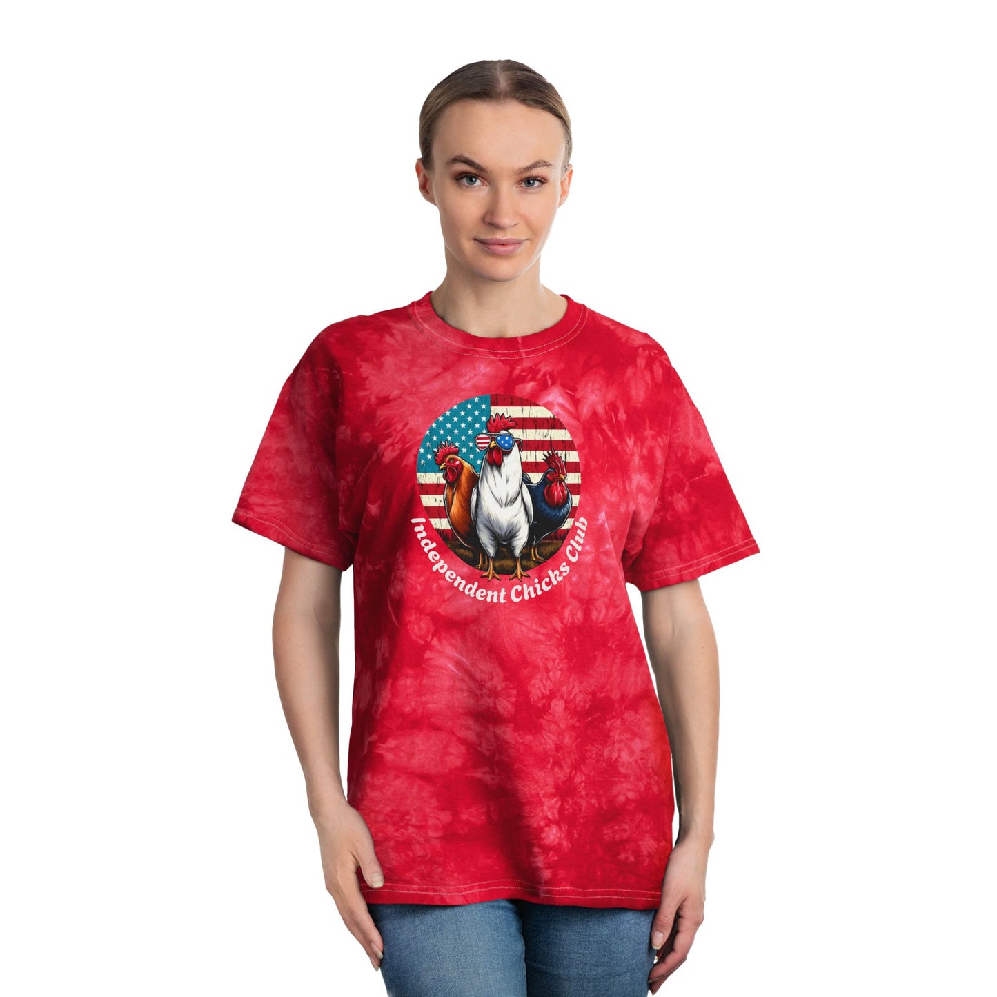 Tie-Dye "Independent Chicks Club” Tee