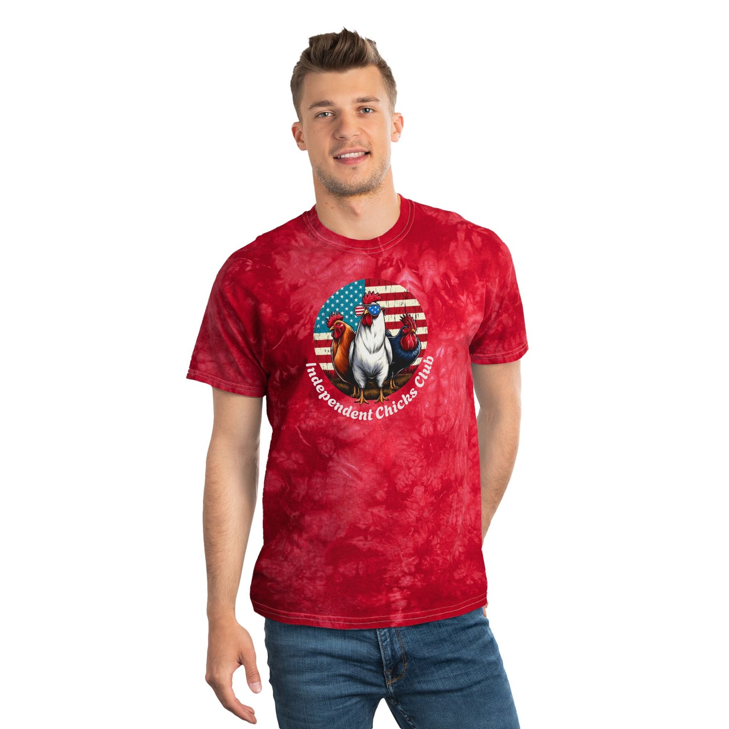 Tie-Dye "Independent Chicks Club” Tee