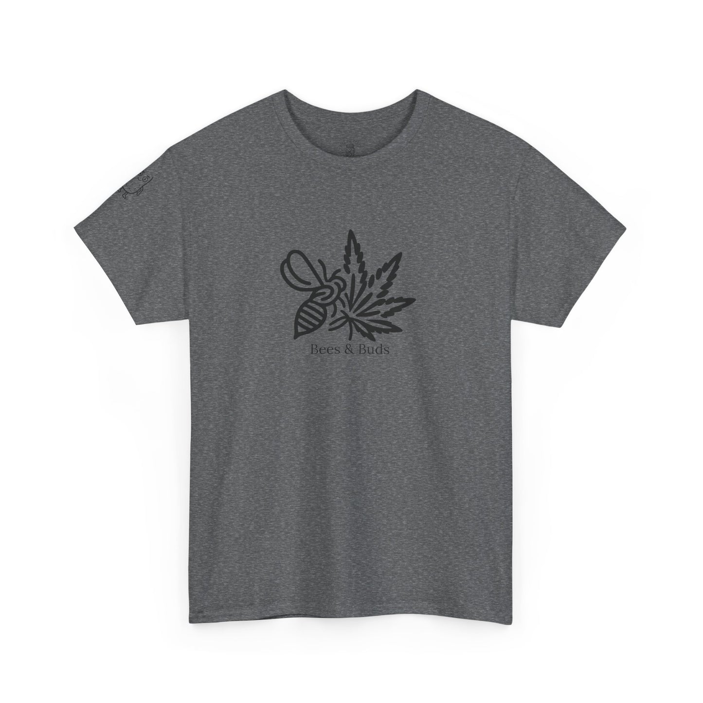 Bees & Buds Unisex Heavy Cotton Tee – Black DesignBees & Buds