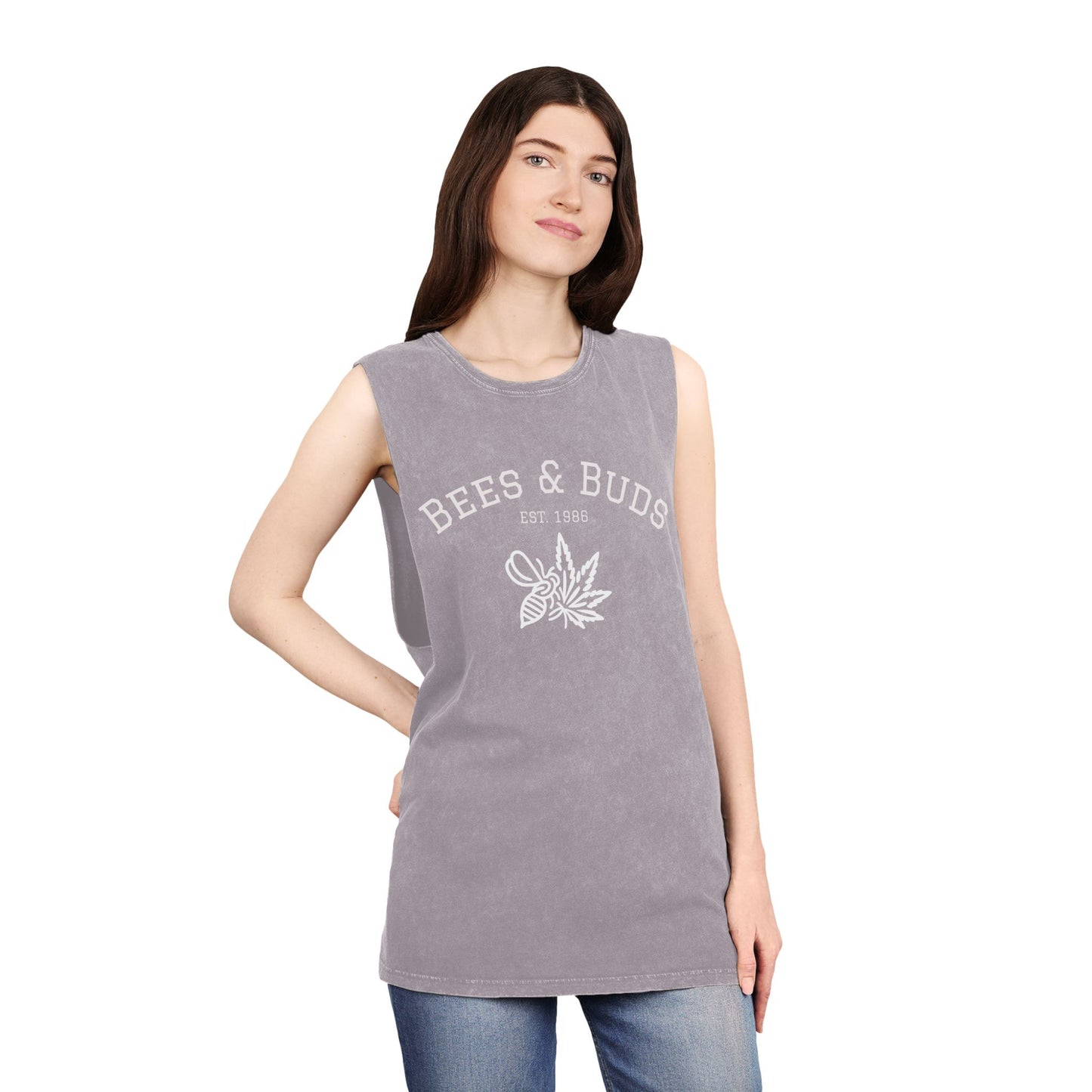 Bees & Buds Unisex Stonewash Tank