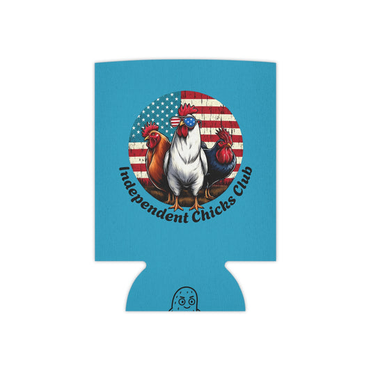 Independent Chicks Club Can Cooler – Funny Chicken Drink Sleeve (Regular & Slim