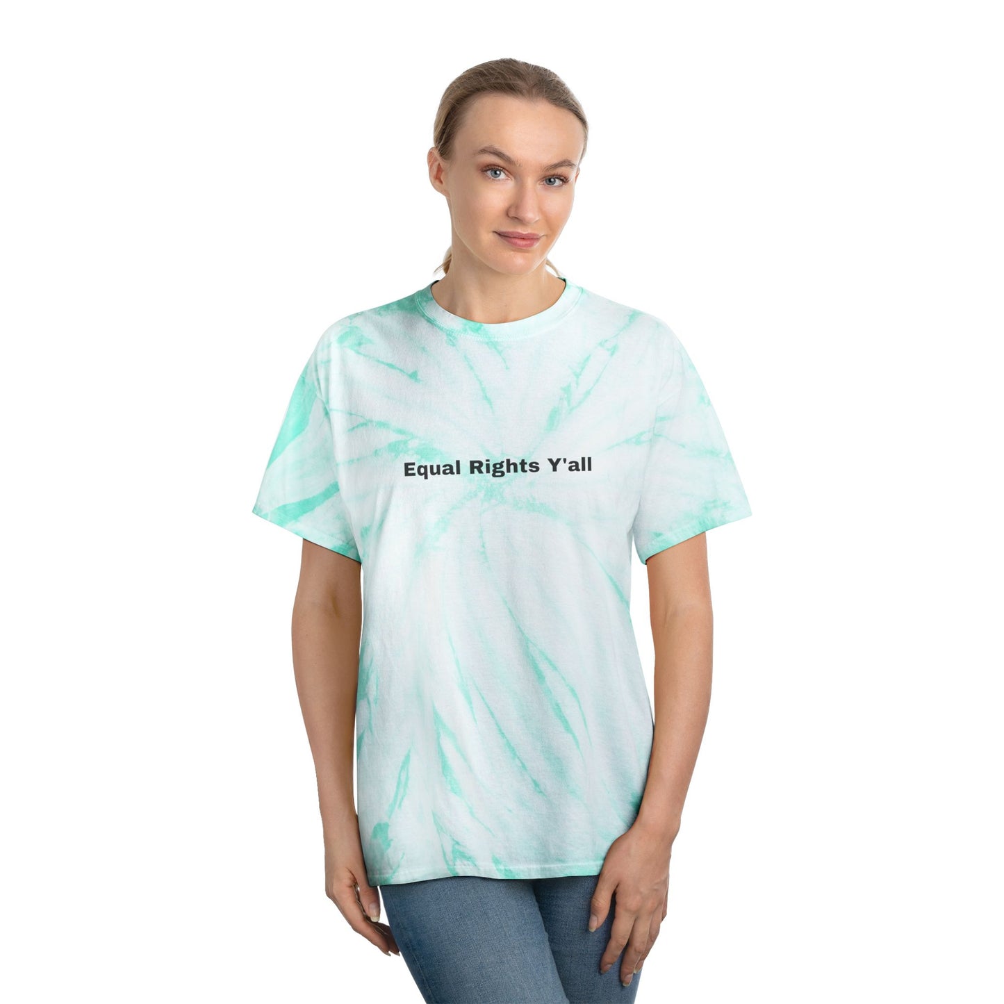 Tie-Dye Unisex T-Shirt with Alternative Redneck Logo and Equal Rights Y'all