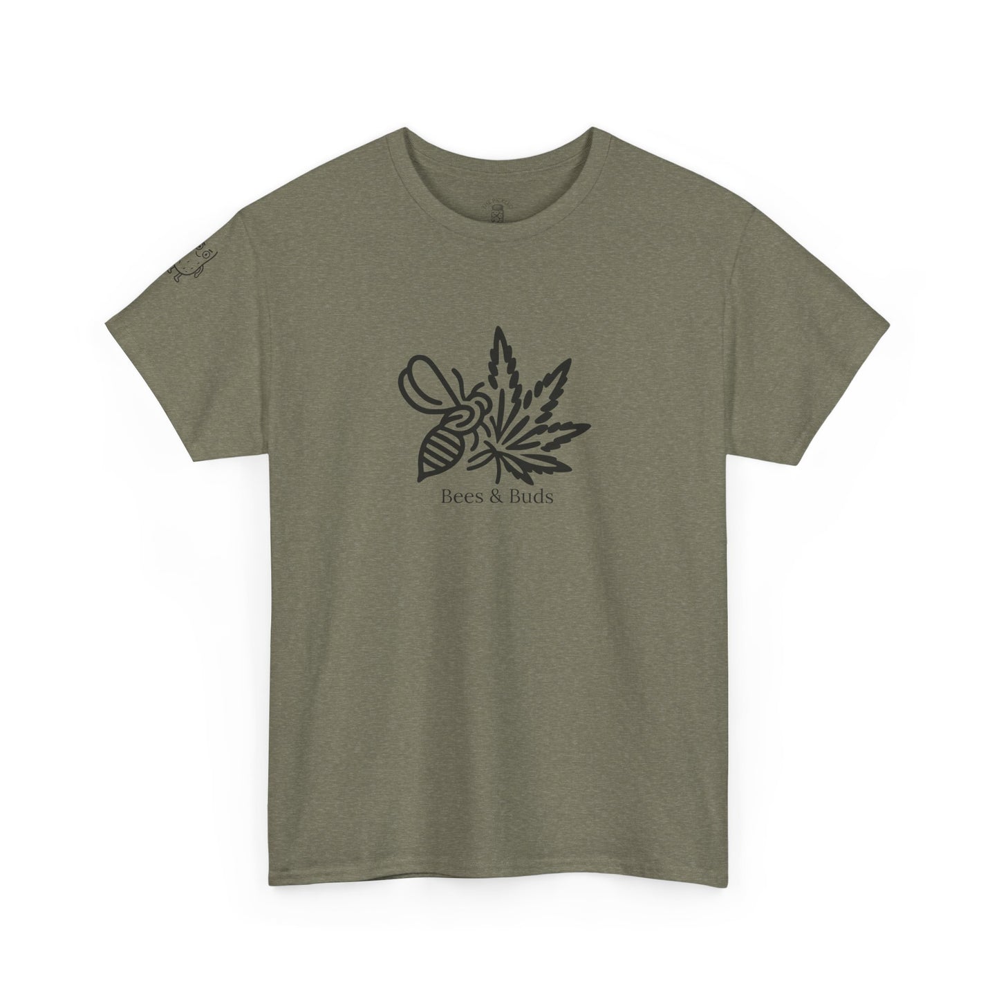 Bees & Buds Unisex Heavy Cotton Tee – Black DesignBees & Buds