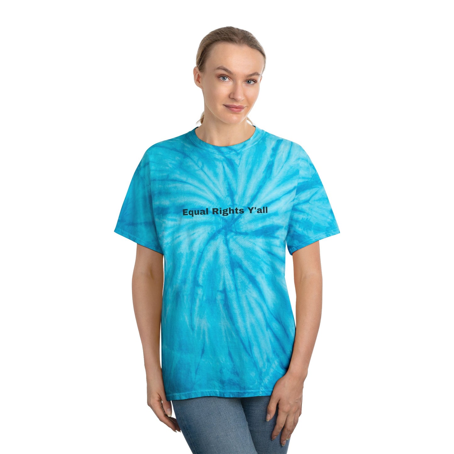 Tie-Dye Unisex T-Shirt with Alternative Redneck Logo and Equal Rights Y'all