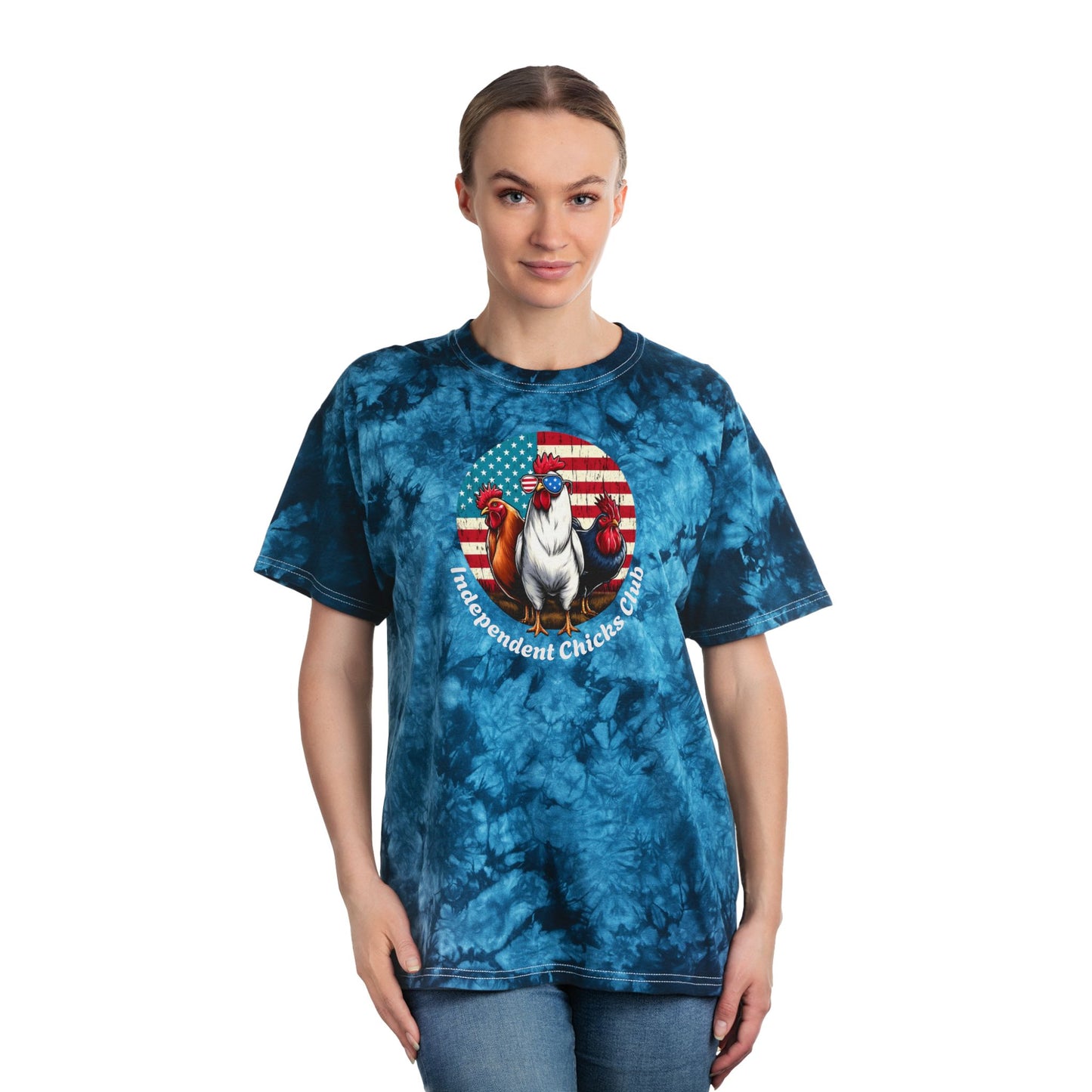 Tie-Dye "Independent Chicks Club” Tee