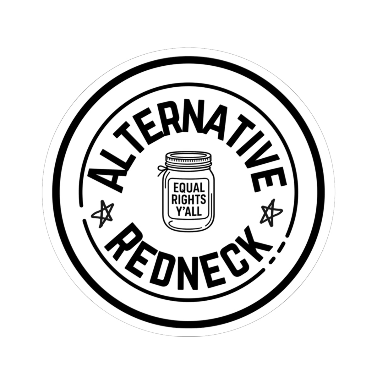 Alternative Redneck Kiss-Cut Stickers – Bold, Durable, and Full of Attitud