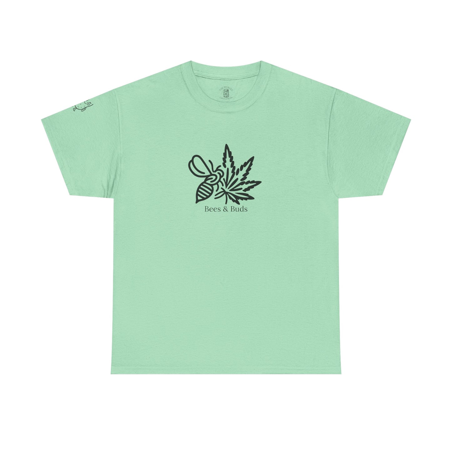 Bees & Buds Unisex Heavy Cotton Tee – Black DesignBees & Buds